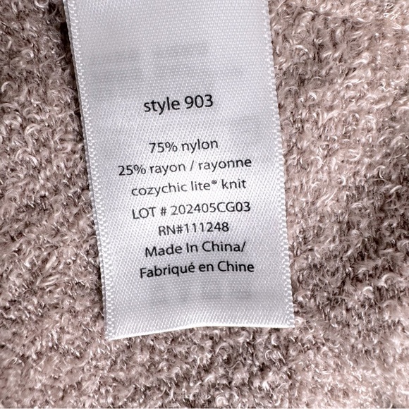 Barefoot Dreams Cozychic Lite Island Open Front Wrap Cardigan 903 Dize S/M Beige - Picture 10 of 11
